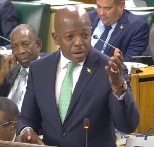 Pearnel Charles Jnr speaking in parliament, May 13, 2025